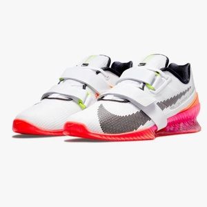 EUC NIKE ROMALEOS 4 LE WHITE/BLACK CRIMSON weightlifting shoes